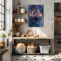 Gothic Chandelier with Skulls Perfect Artistic Statement Poster