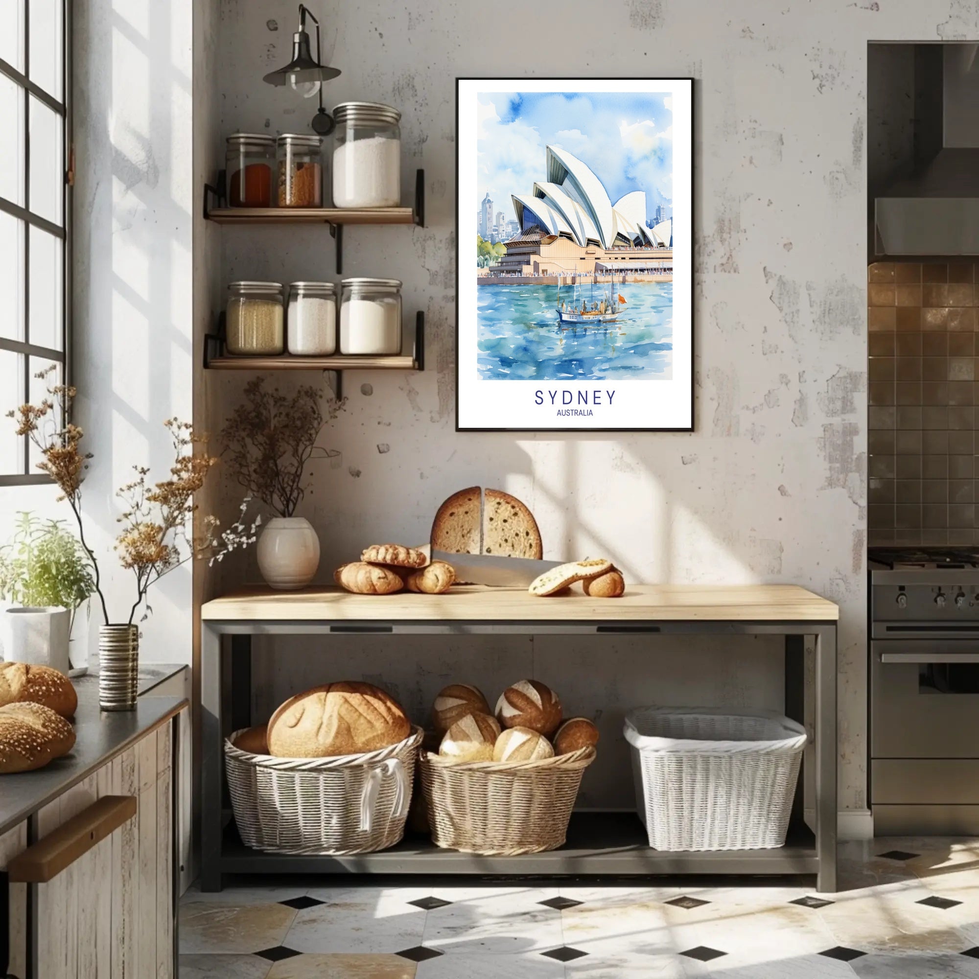 Sydney Opera House Illustration Poster PosterGoat