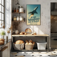 McDonnell F-101 Voodoo Jet Mid-Century Military Poster