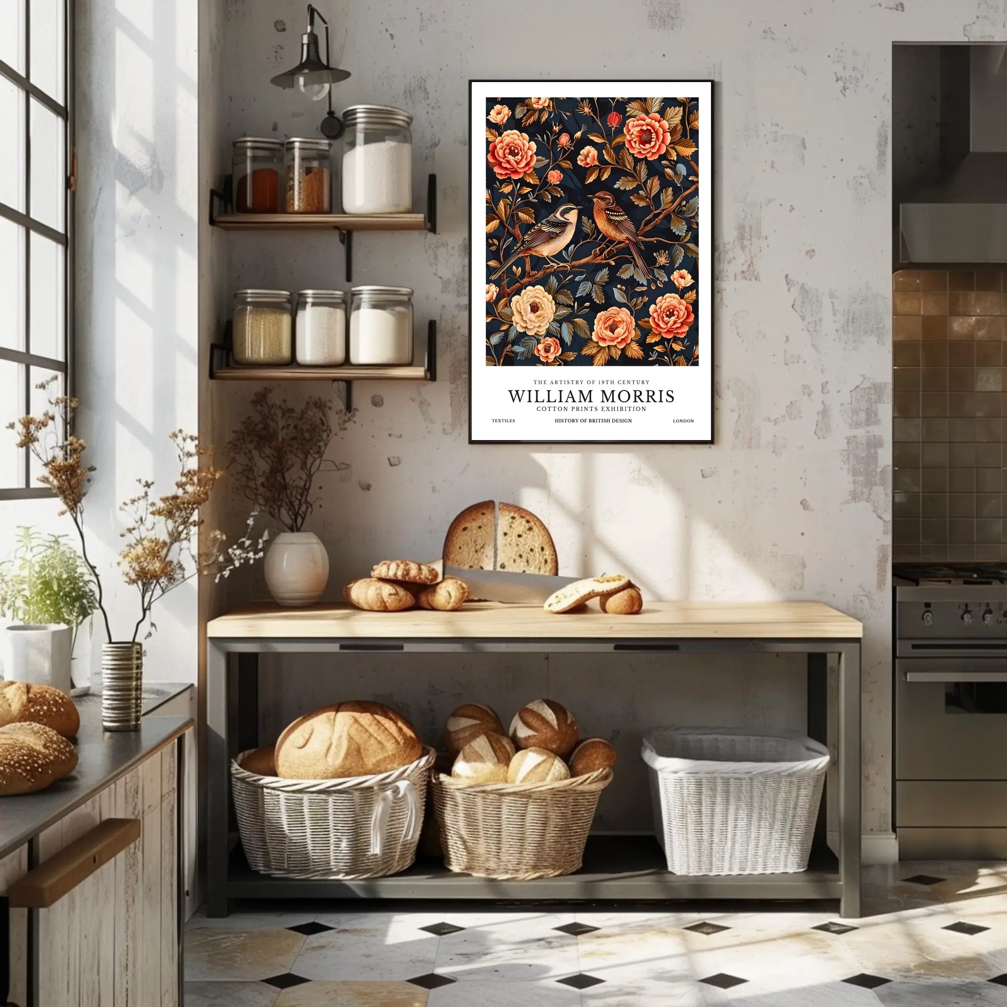 William Morris British Design Exhibition Cultural or Heritage Poster