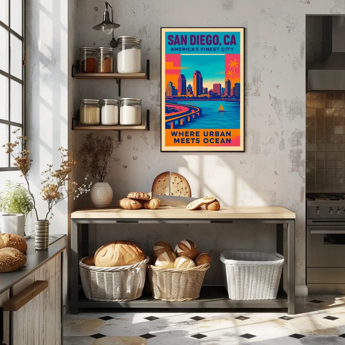 San Diego Where Urban Meets Ocean Poster