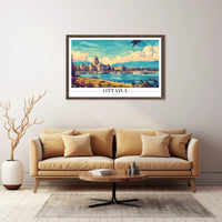 Ottawa Scenic View: Vintage Travel Poster