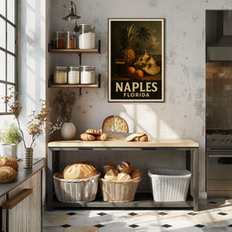 Tropical Essence Of Naples Poster Coastal Wall Art Decor