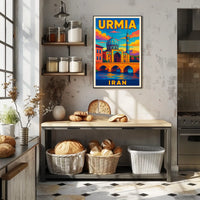 Urmia, Iran Vibrant Travel Poster