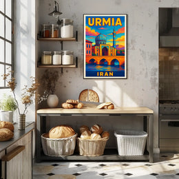 Urmia, Iran Vibrant Travel Poster
