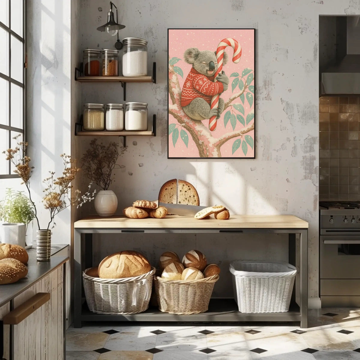 Cozy Koala Christmas Poster