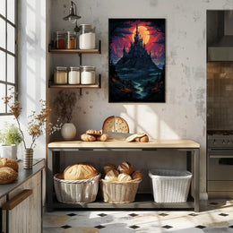 Enchanted Castle At Dusk Poster