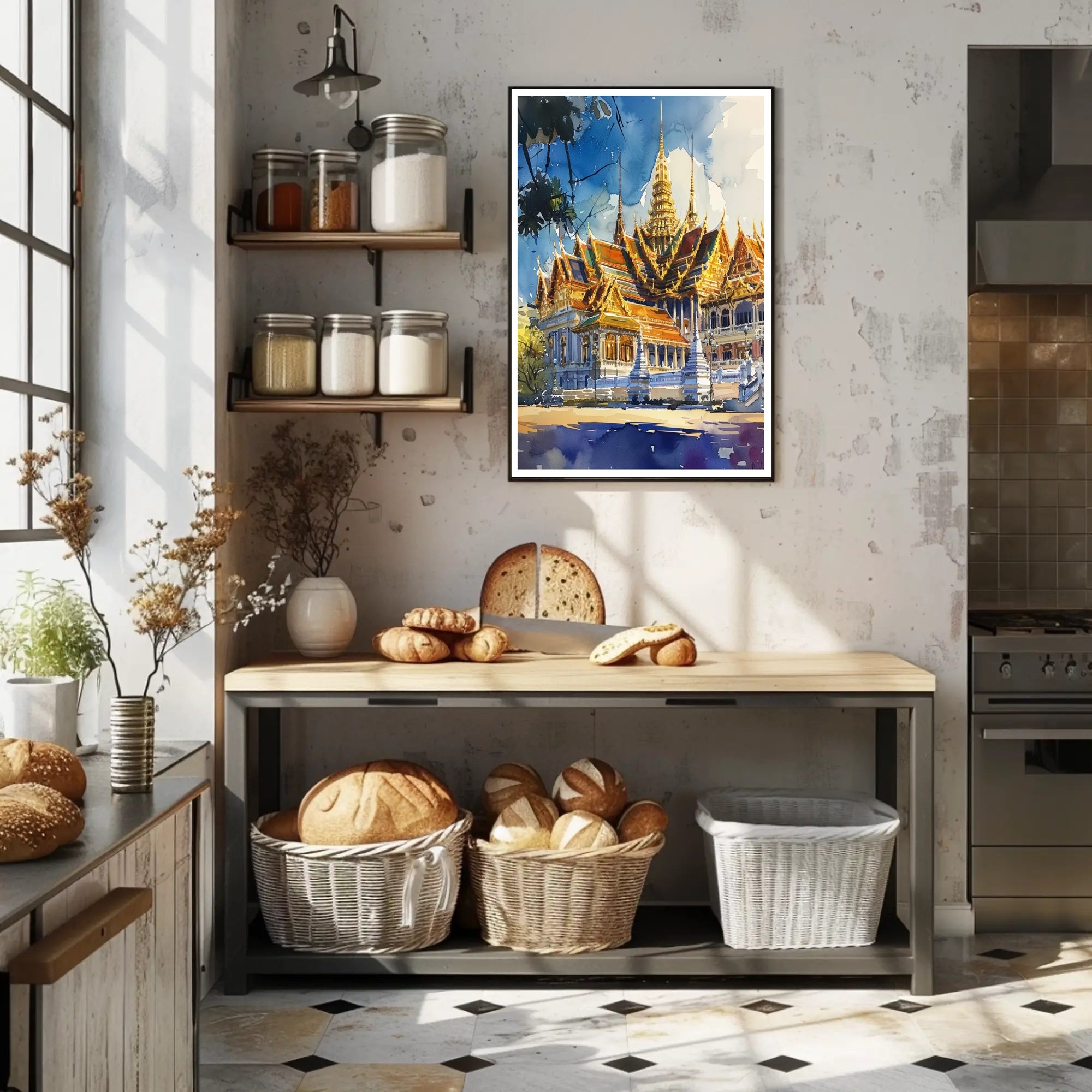 Majestic Temple Architecture Poster PosterGoat