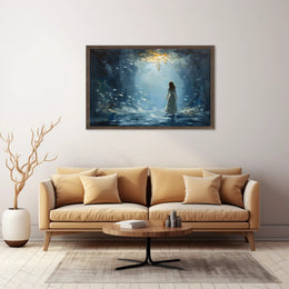 Dreamlike Ethereal Woman in Abstract Artistic Poster