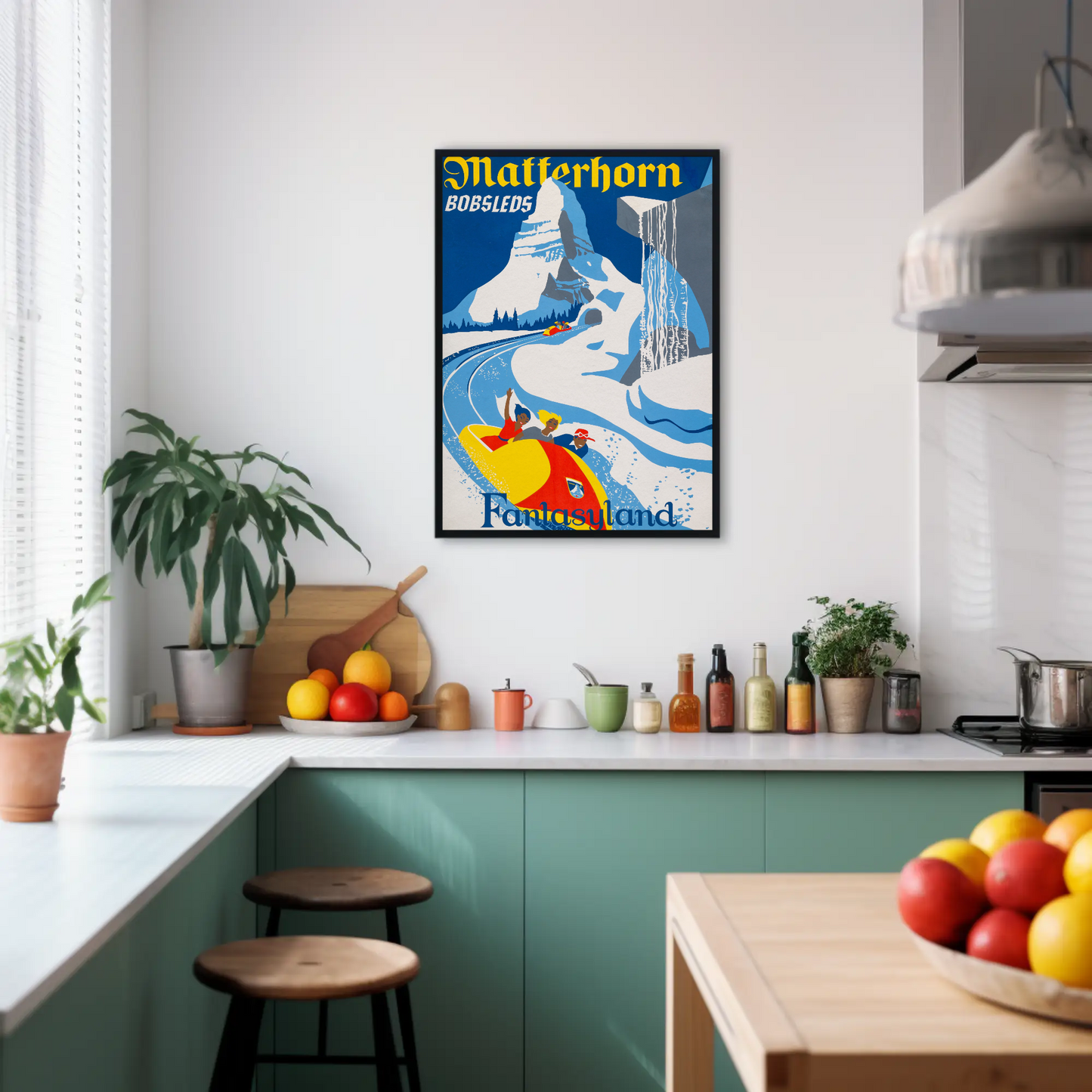 Disneyland Fantasyland Matterhorn 1960 Poster