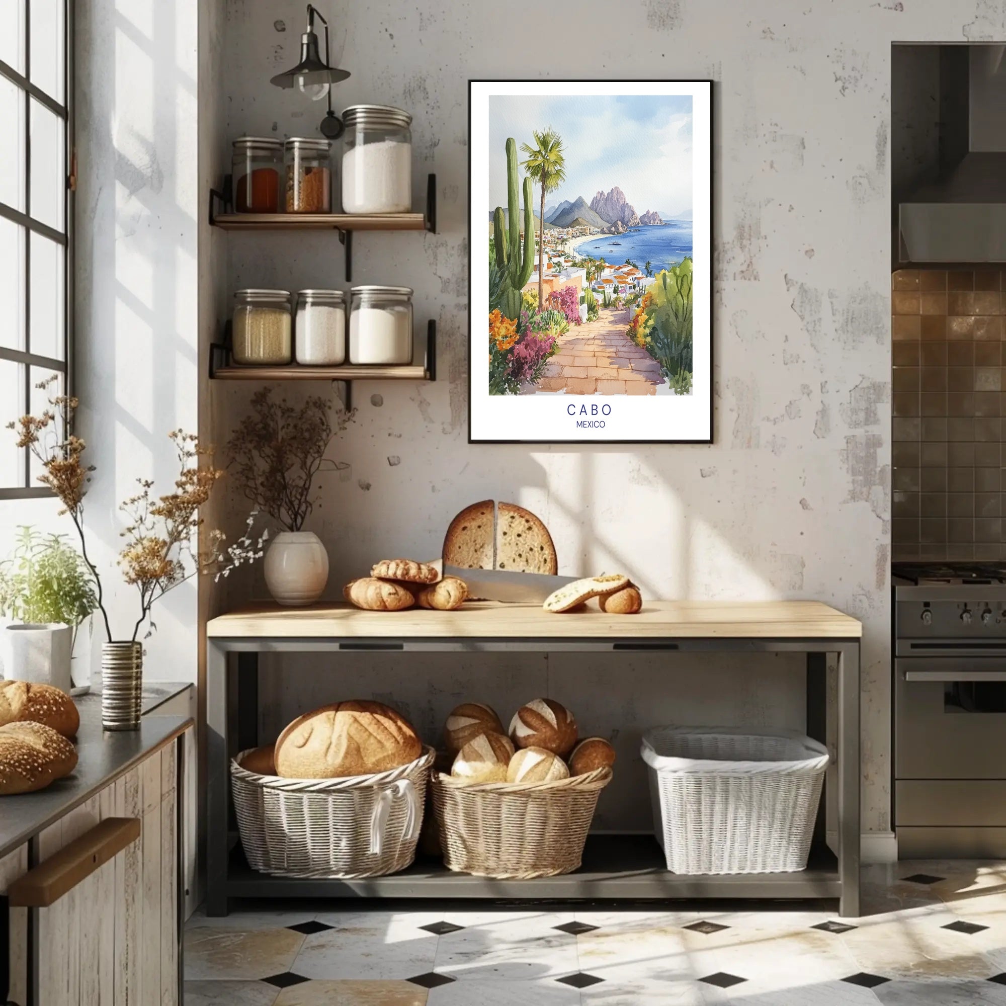 Cabo San Lucas Coastal Scene Travel Poster PosterGoat