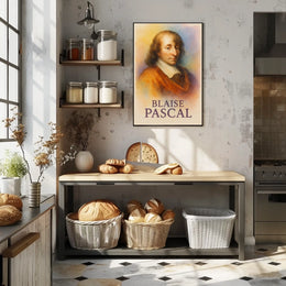 Blaise Pascal Portrait for Historical or Presidential Poster