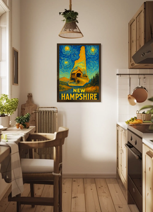 New Hampshire Starry Night Poster