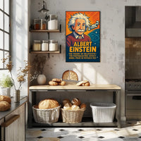 Albert Einstein Iconic Physicist Vintage Collectors Poster