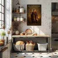 St. Expeditus Religious Poster Vintage Wall Art
