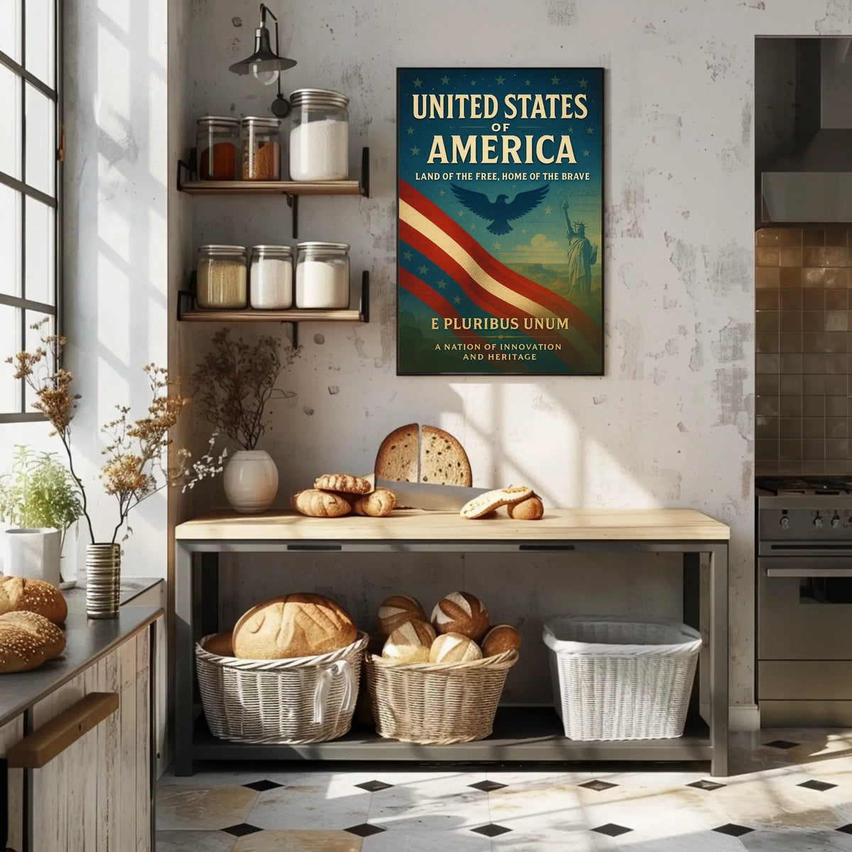 United States of America A Nation of Innovation and Heritage Poster