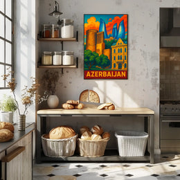 Azerbaijan Architectural Wonders Poster