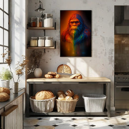 Vibrant Sasquatch Poster PosterGoat