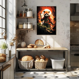 The Warrior Raccoon Poster
