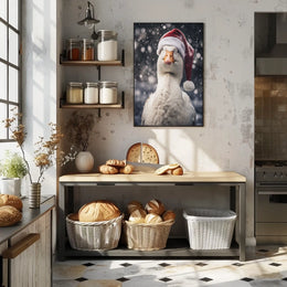 Festive Goose In Winter Wonderland Poster