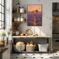 Lavender Fields at Sunset Poster