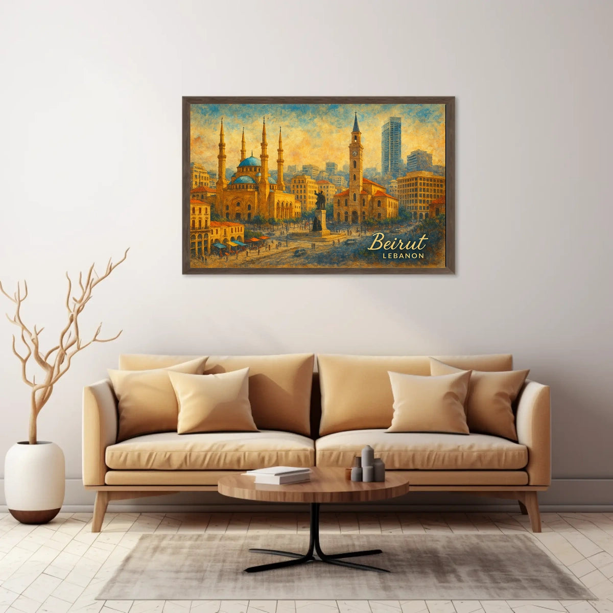 Beirut Cityscape Mediterranean City Photography Realism Inspiring Wanderlust Decor Poster