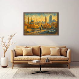 Beirut Cityscape Mediterranean City Photography Realism Inspiring Wanderlust Decor Poster