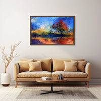 Autumn Dreamscape: Vibrant Abstract Landscape Poster