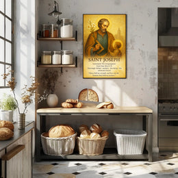 Saint Joseph Patron of Fathers and Workers Poster PosterGoat