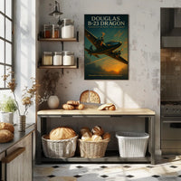 Vintage Douglas B-23 Dragon Aircraft Poster