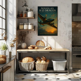 Vintage Douglas B-23 Dragon Aircraft Poster