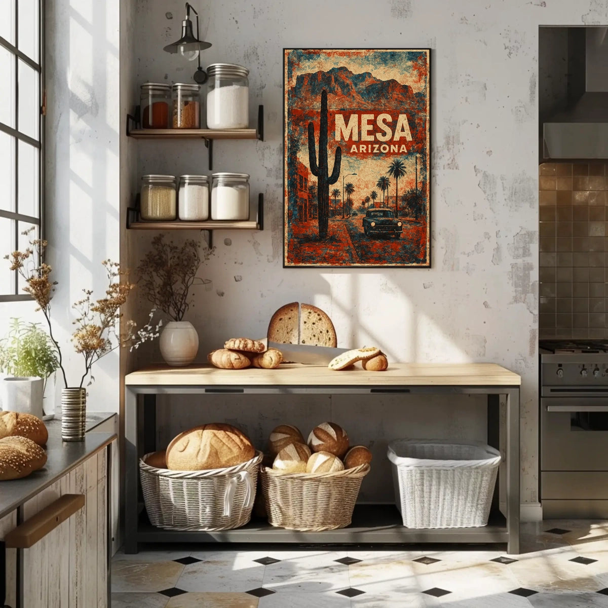 Mesa Arizona Vintage Travel Wanderlust Poster