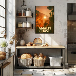 Amalfi Coast Sunset Poster