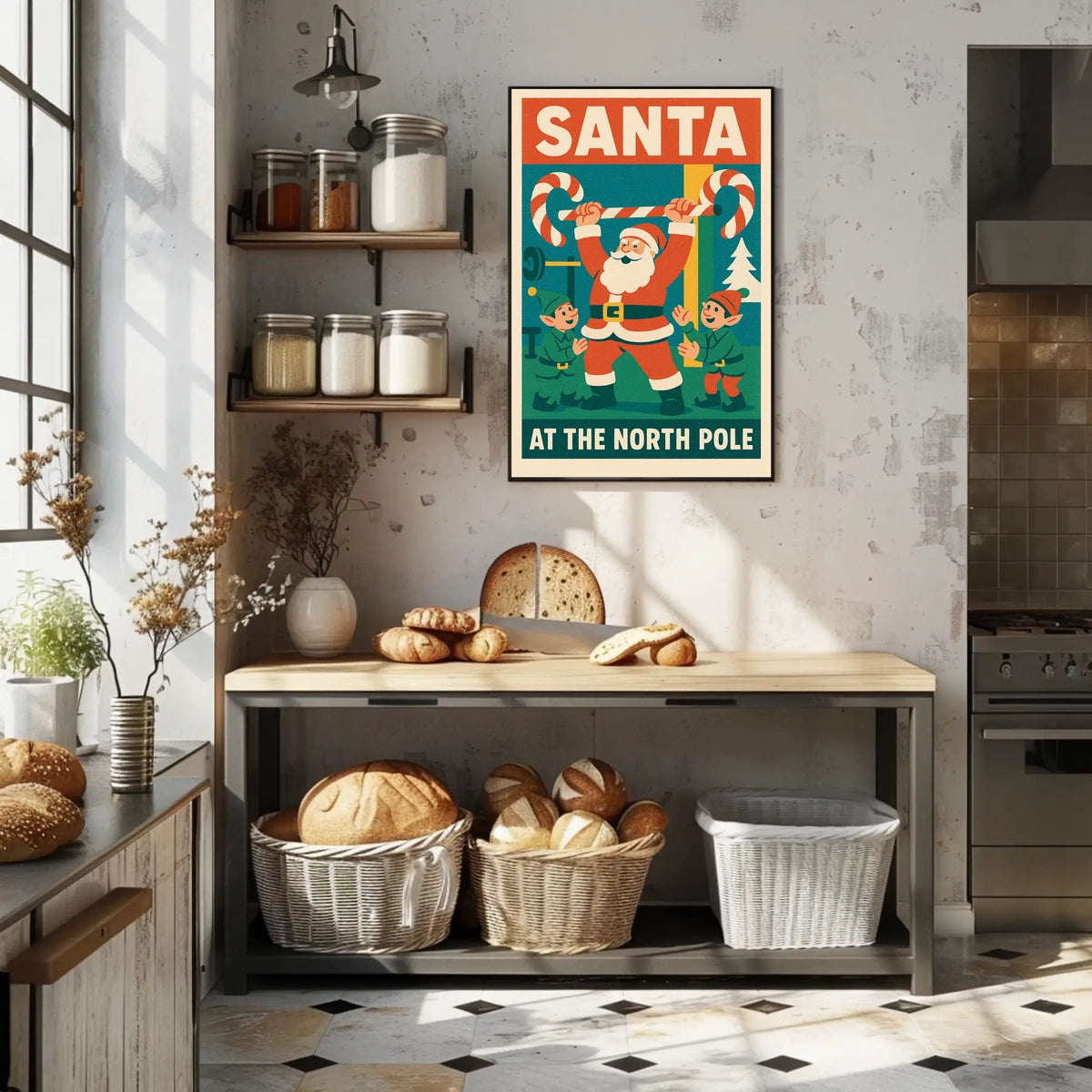 Santa Claus Strength Holiday Fantasy Mythology Poster