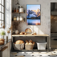 Mountain Retreat At Sunrise Poster