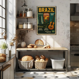 Brazil Modernist Architecture Wall Art with Natural Beauty PosterGoat