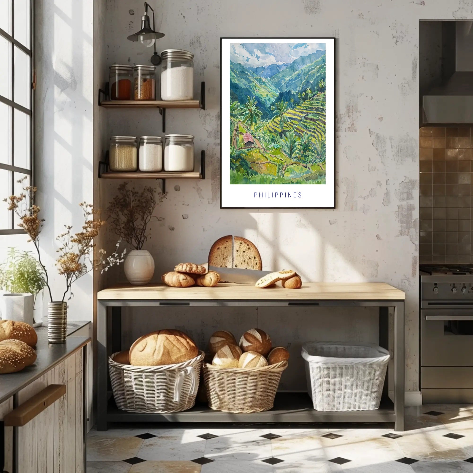 Scenic Terraces of the Philippines Poster PosterGoat
