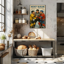 Hockey Blueline March 1959 Poster