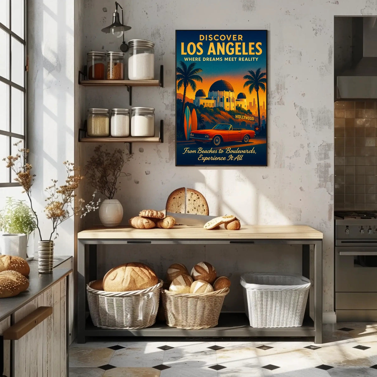 Los Angeles Dreamscape Vintage Adventure Poster