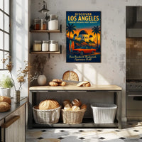 Los Angeles Dreamscape Vintage Adventure Poster