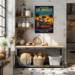 Los Angeles Dreamscape Vintage Adventure Poster