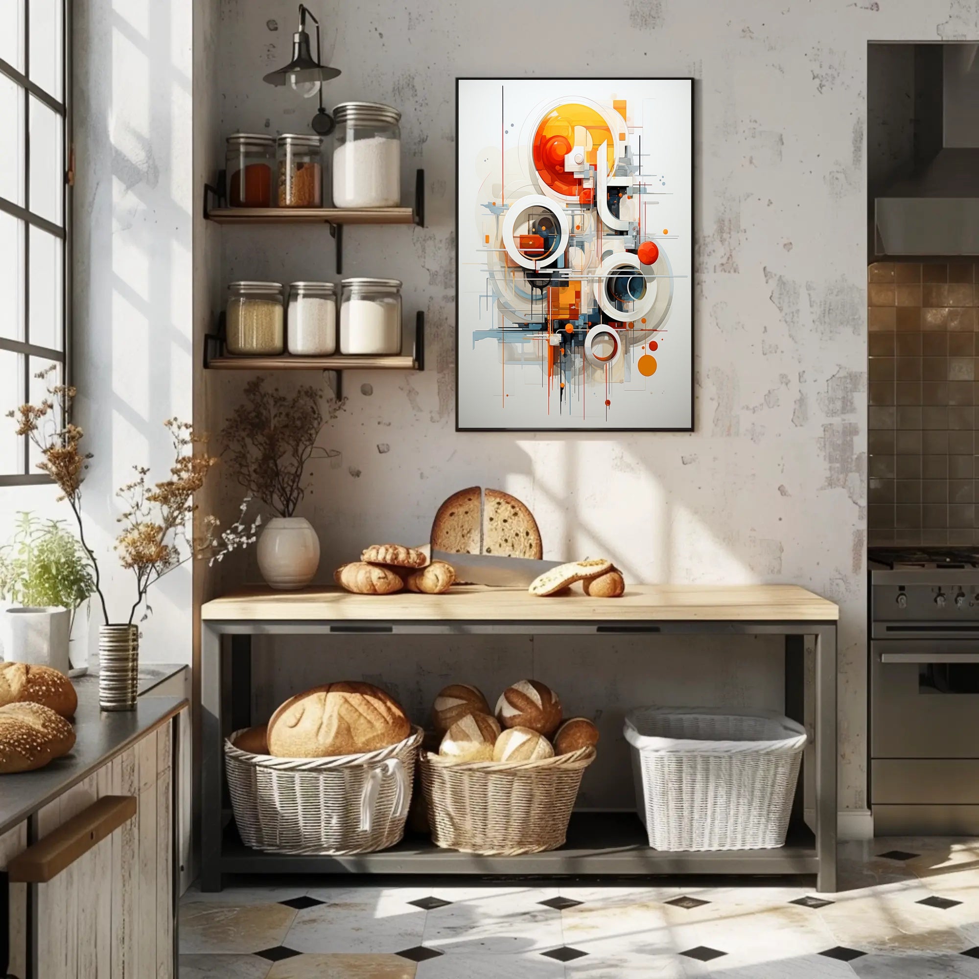 Abstract Geometric Symphony Abstract Poster PosterGoat