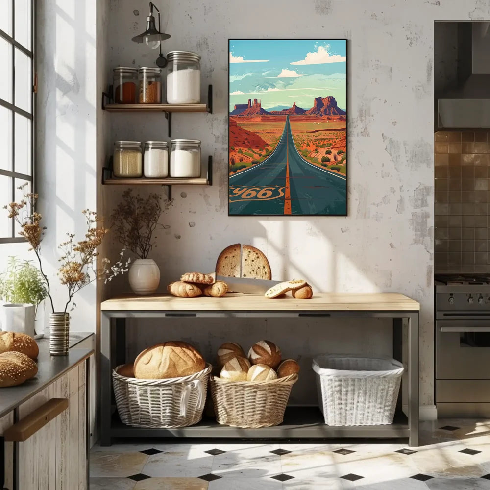 Route 66 Adventure: Retro Southwest Road Trip Poster