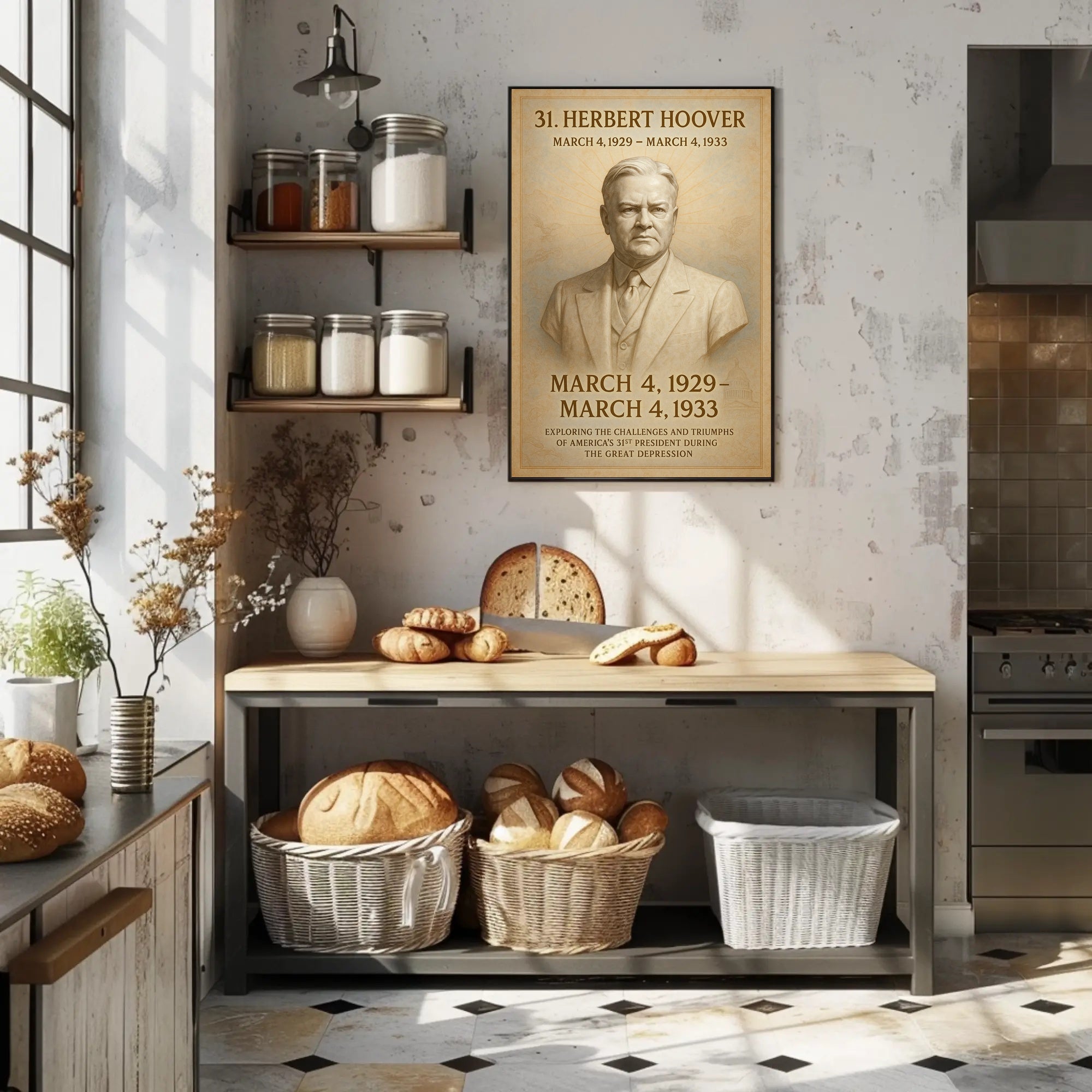 Herbert Hoover Portrait: Historical or Presidential Poster