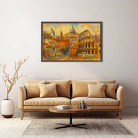 Rome Cityscape Watercolor Wanderlust Poster
