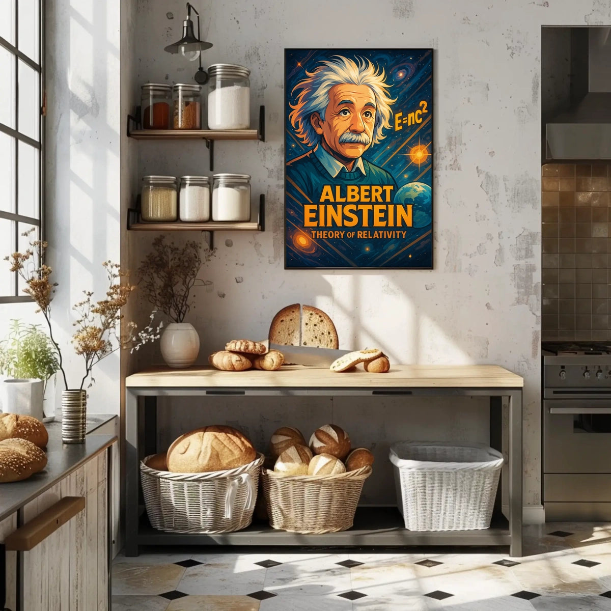 Albert Einstein Relativity Theory Vintage Scientific Art Educational Decor Poster