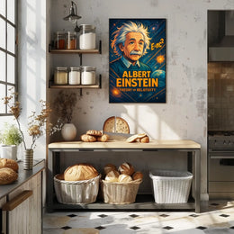 Albert Einstein Relativity Theory Vintage Scientific Art Educational Decor Poster