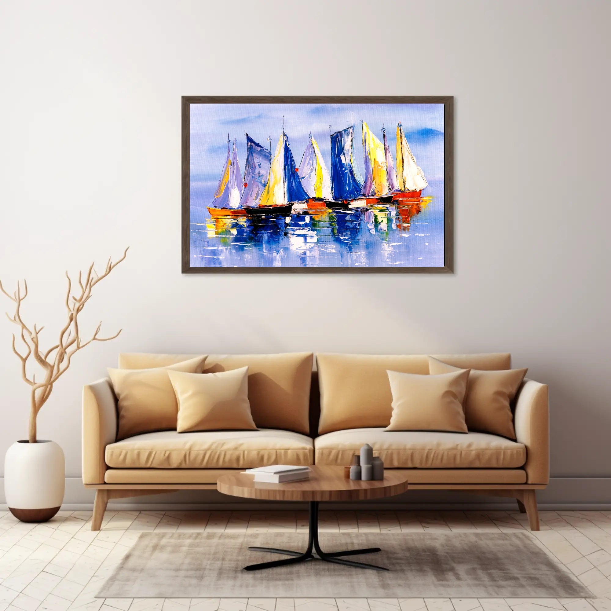 Vibrant Sailing Vessels Poster