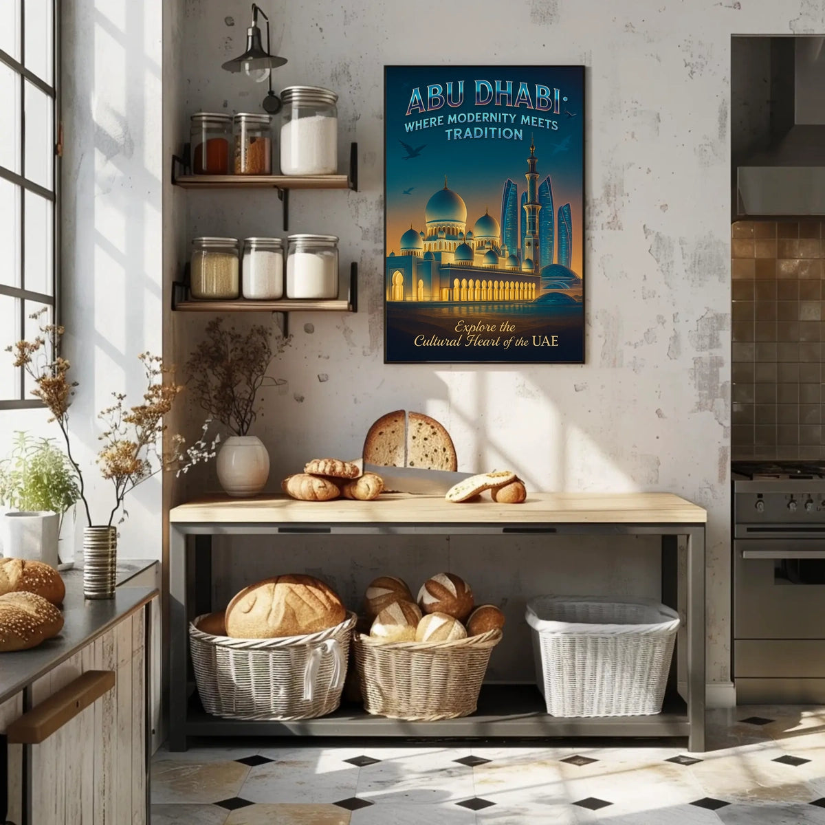 Abu Dhabi Harmony Modern and Traditional Poster