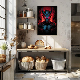 Demonic Chaos: Dark Fantasy Art Poster Print
